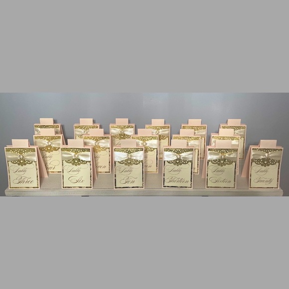 ALEXANDRIA LINDO Luxe Blush & Gold Table Numbers 1-20 - Picture 4 of 4